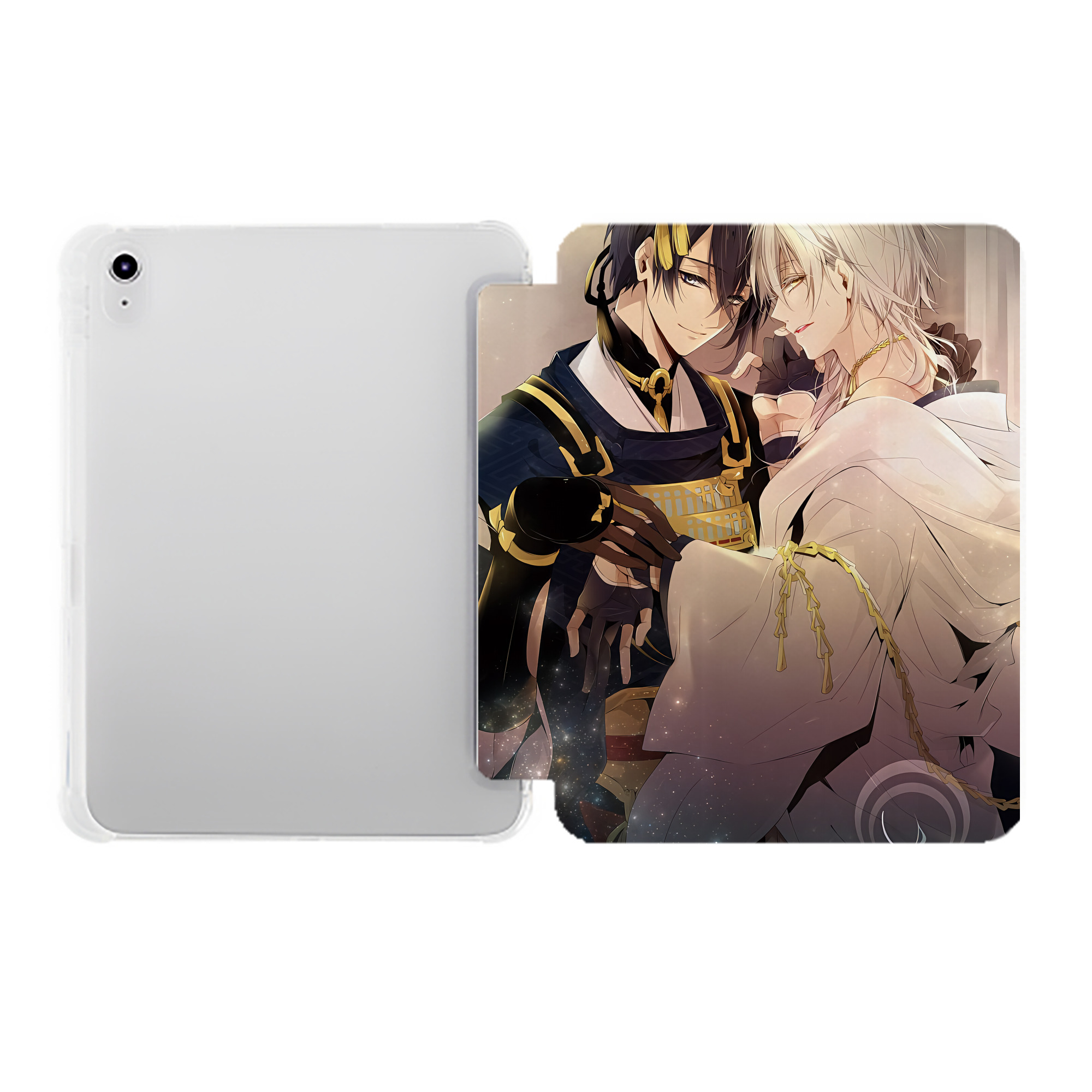 （画像用） 刀剣乱舞 Touken Ranbu IPad ケース ペン収納付き 三つ折りスタンド PUレザー×シリコン 対応機種9.5/10.5/10.9インチ